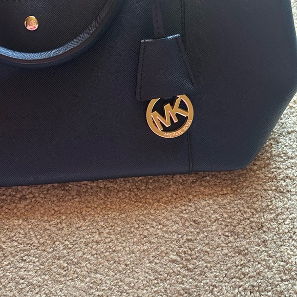 Michael Kors Black Tote with Gold Accents - Picture 3 of 7